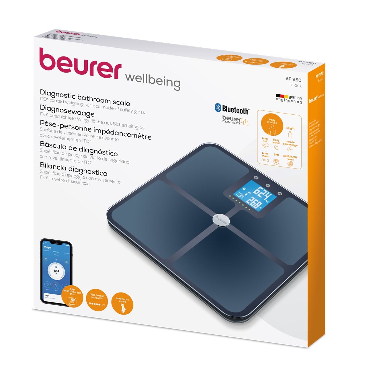 ترازوی-دیجیتال-BF950 ترازودیجیتال بیوررمدلbeurer BF950باگارانتی طلایی آرمین درمان،خریدازنمایندگی رسمی بیورر - تصویر 1